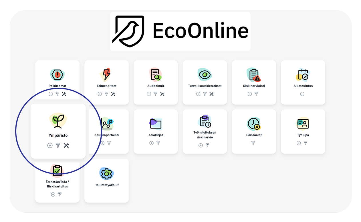 EcoOnline EHS - Ympäristömoduuli