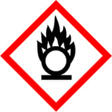 Oxidising hazard pictogram