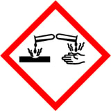 Corrosive hazard pictogram