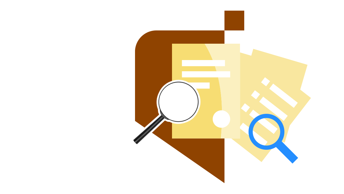 illustration-of-magnifying-glasses-on-top-of-papers-reports-and-certifications