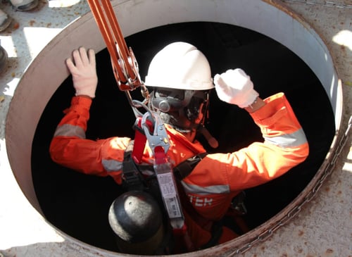 worker in confined space