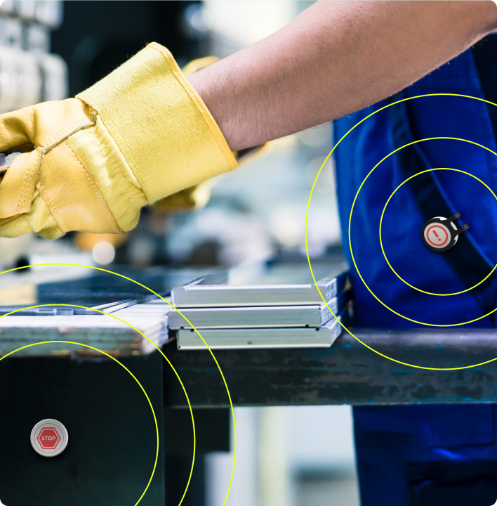 image of lone worker wearable tech