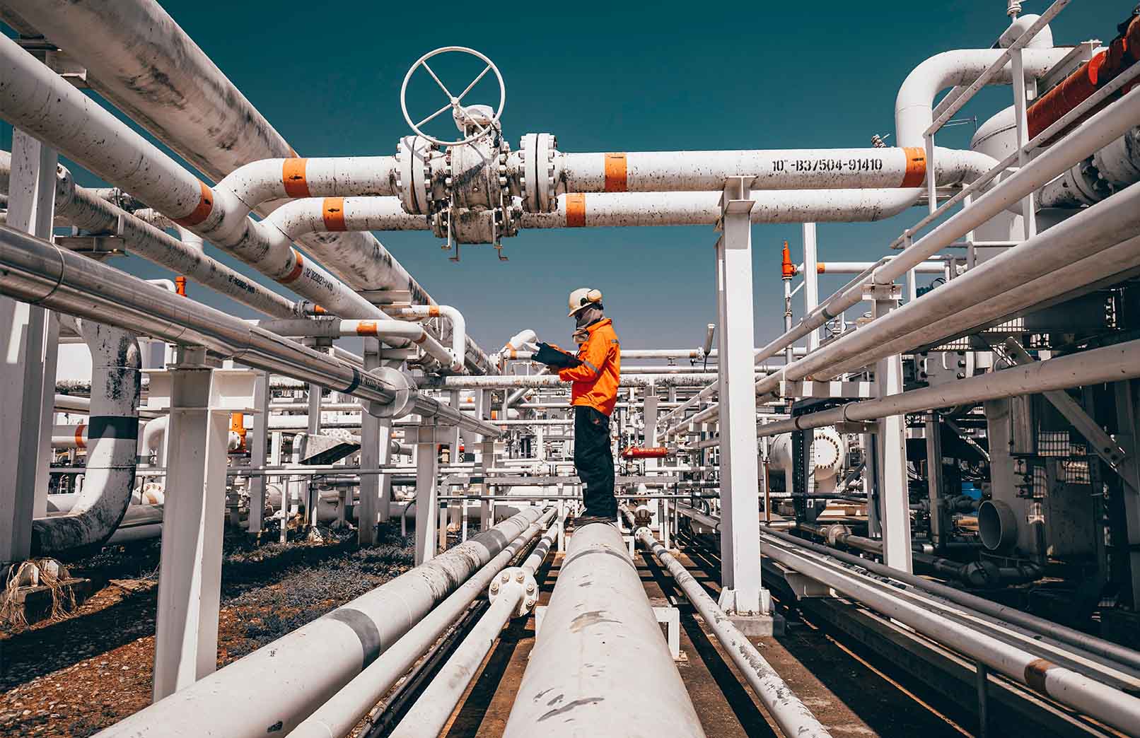 Person in PPE working outdoors
