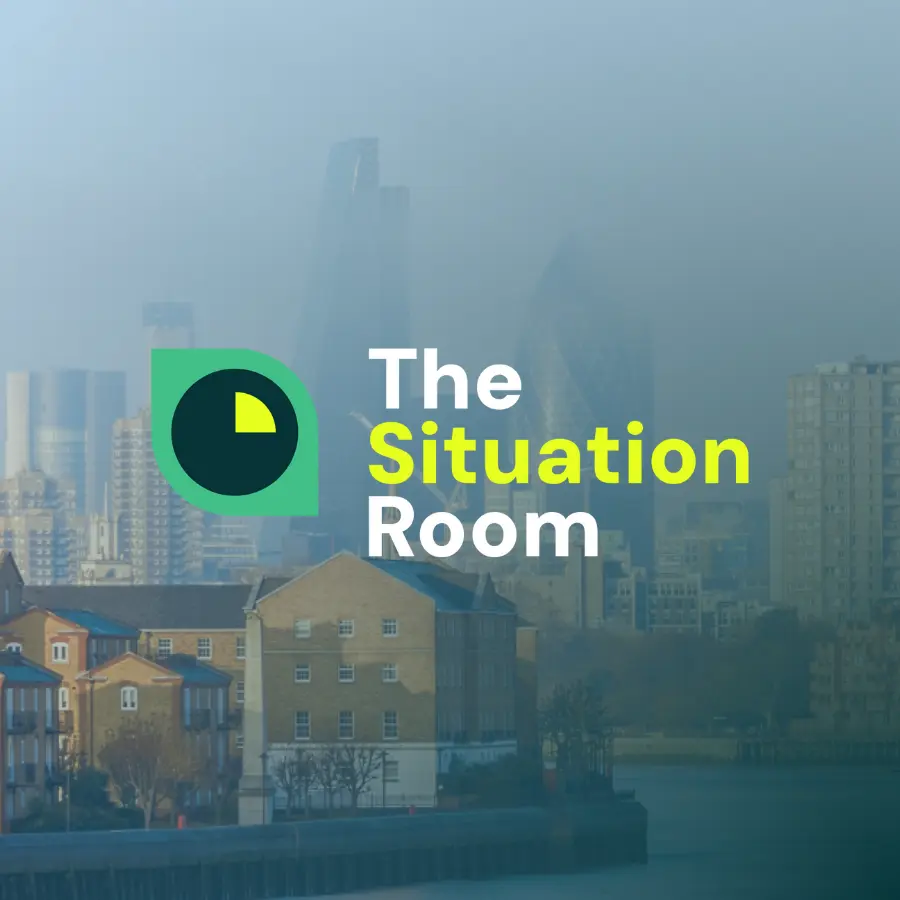 city covered in smog